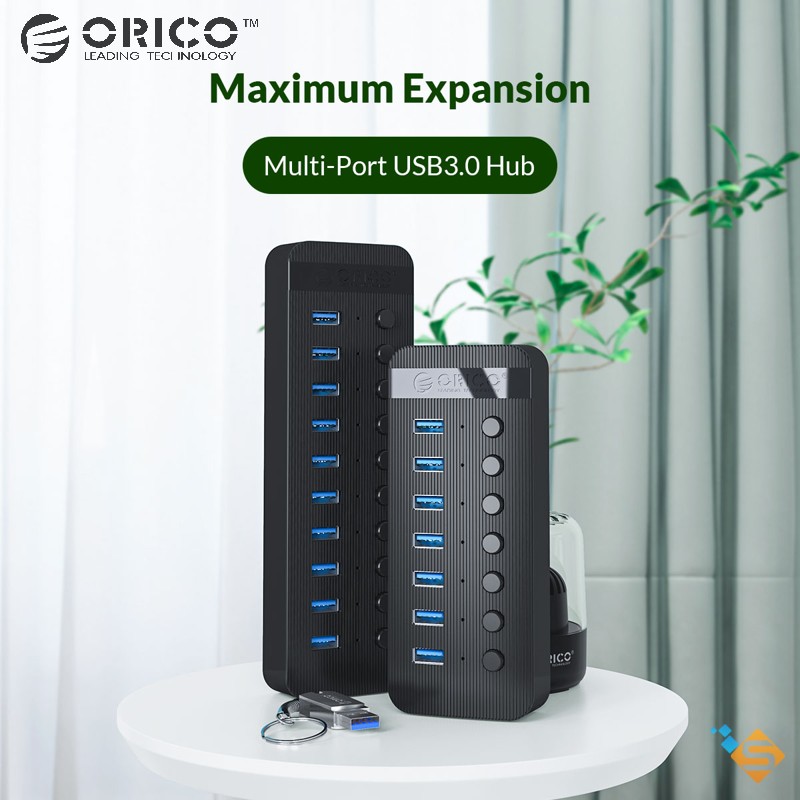 Bộ chia usb hub đa cổng usb 3.0 7/10/13 cổng orico ct2u3 chuẩn công nghiệp - bảo hành 1 năm