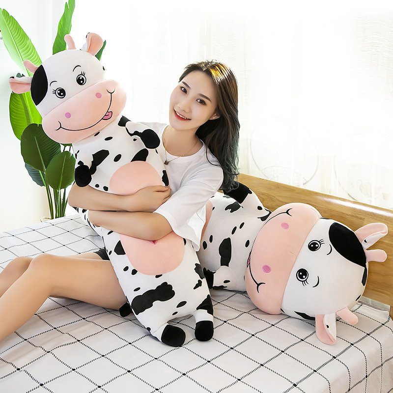 GỐI ÔM CHO BÉ SƠ SINH HÌNH BÒ SỮA NẰM VẢI MINISO CO GIÃN 4 CHIỀU GẤU BÔNG MINISO DỄ THƯƠNG CHO BÉ