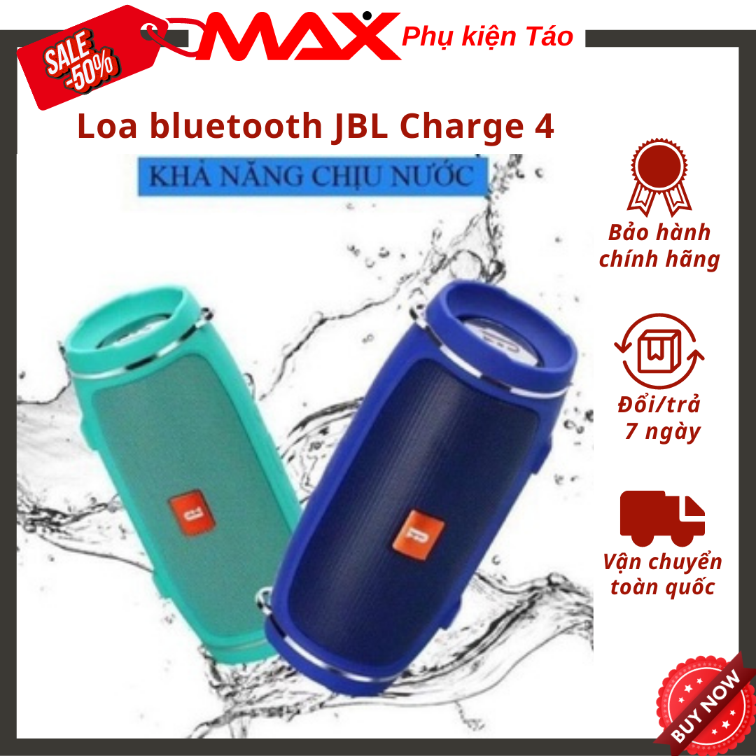 Loa bluetooth jbl charge 4 loa bluetooth jbl charge 4 bass ấm mạnh mẽ hỗ trợ cắm usb thẻ nhớ - loa du lịch
