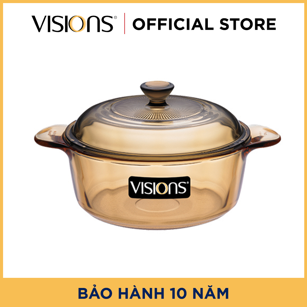 Nồi thủy tinh Visions VS-12/CL1 - 1.25L - Kích thước 18cmx7cm - Bảo Hành 10 năm - Hàng chính hãng