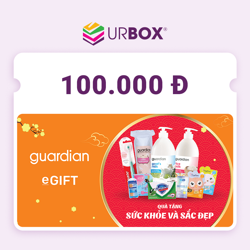 [Guardian | UrBox] Evoucher trị giá 100,000đ - Áp Dụng Tại Tất Cả Cửa Hàng Thuộc Hệ Thống Guardian