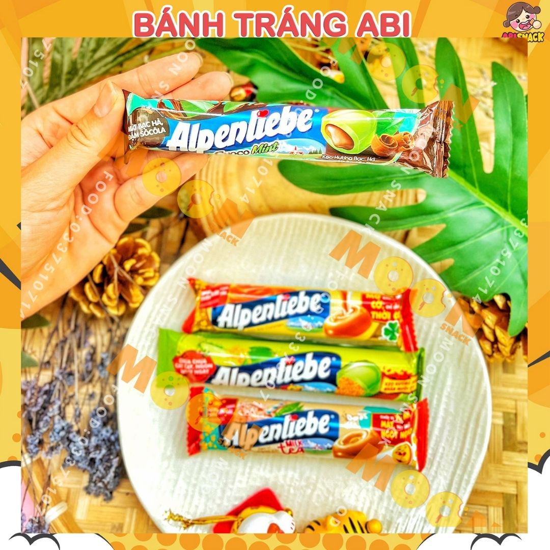 KẸO XOÀI CHẤM MUỐI ỚT/TRÀ SỮA/CARAMEL/CHOCOMINT Alpenliepe CHUA NGỌT GÂY NGHIỆN 26g