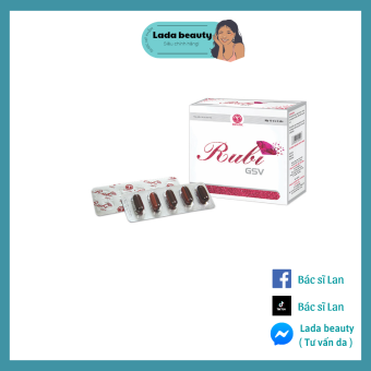 Rubi GSV Viên Uống Đẹp Da Sạm Da Nám Da Bổ Sung Vitamin Cho Da Mụn Trắng Da