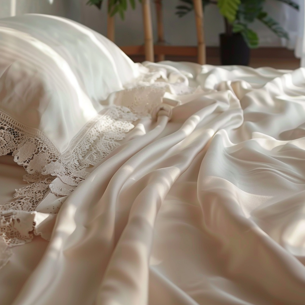 Zestaw 4 sztuk Tencel Summer French Silky Princess Czteroczęściowa pościel Naked Sleeping kołdry Pościelne Ice Silk