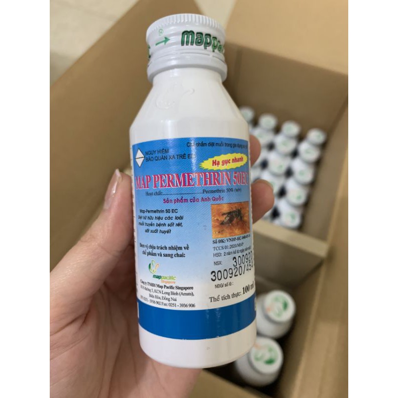Diệt Muỗi, diệt côn Trùng Permethrin 50ec chai 100ml