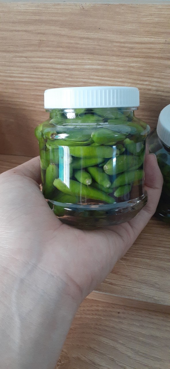Ớt xanh ngâm giấm chua ngọt 1 hũ 250gram