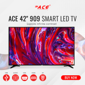 Ace 42" Slim Full HD LED Smart TV Black LED-909 Android 9.0