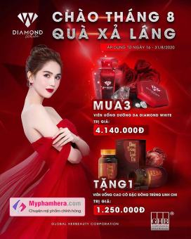 3 HỘP Viên uống trắng da Ngọc Trinh Beauty Diamond White Plus 5.0