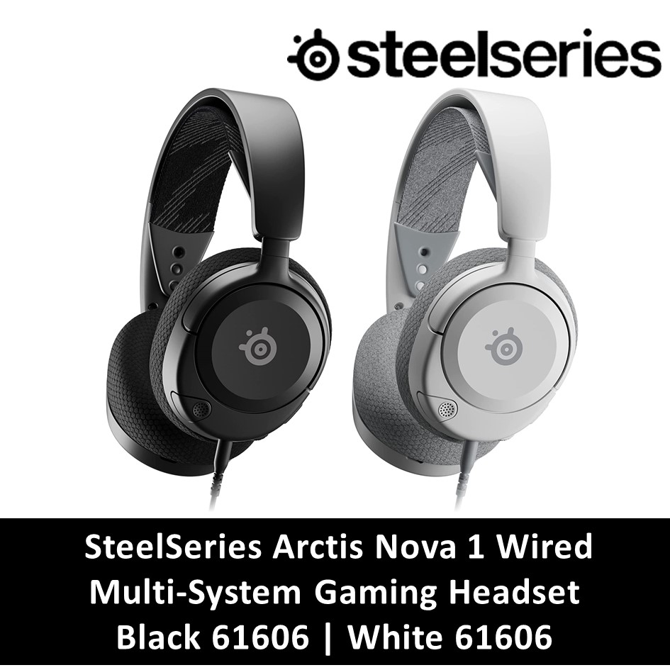 SteelSeries Arctis Nova 1 Wired Gaming Headset for PC with 3.5mm Jack —  White