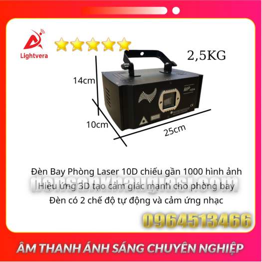 Đèn Bay Phòng Laser 10D Plus