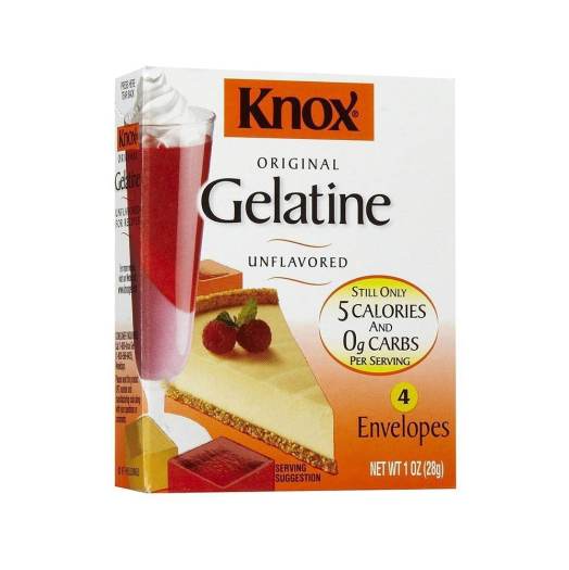 Bột Gelatin KNOX Làm Thạch Rau Câu, Kẹo Dẻo Cho Bé 28g