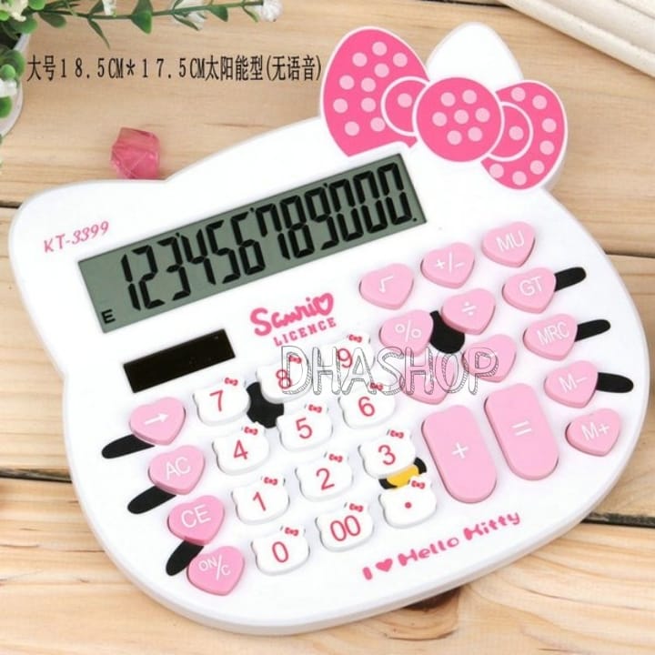 DHASHOP Kalkulator Kepala Hello kitty Original / Kalkulator 12 digit