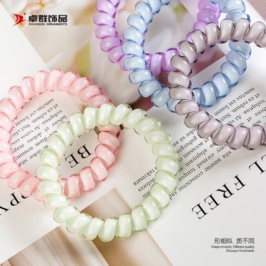 Dây Cột Tóc Lò Xo Ánh Kim 2 Lớp Cao Cấp MÀU NGẪU NHIÊN Thun buộc tóc lò xo,dây điện thoại không gây đau tóc,có thể làm móc khóa