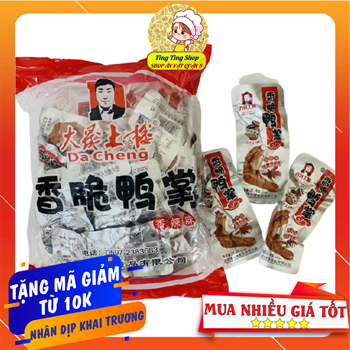 Bịch 30 Gói Chân Vịt Tứ Xuyên màu đỏ cay nhiều