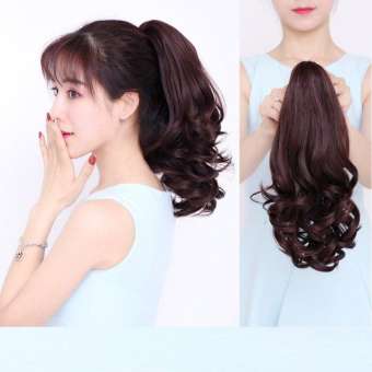 TÓC GIẢ NGOẠM XOĂN ĐUÔI MÀU NÂU VÀNG