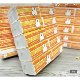 Khăn giấy Phú Đạt 3 lớp với 100% bột giấy, siêu dai, không bụi giấy. 250 tờ
