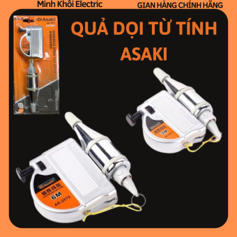 Quả dọi có từ tính Asaki 3m và 6m. quả dọi từ tự động Asaki AK-2571 và AK-2572,con dọi Asaki,quả rọi từ lập lòn nam châm, lập loong,quả rọi từ xây dựng,lập lòn có từ,quả rọi nam châm