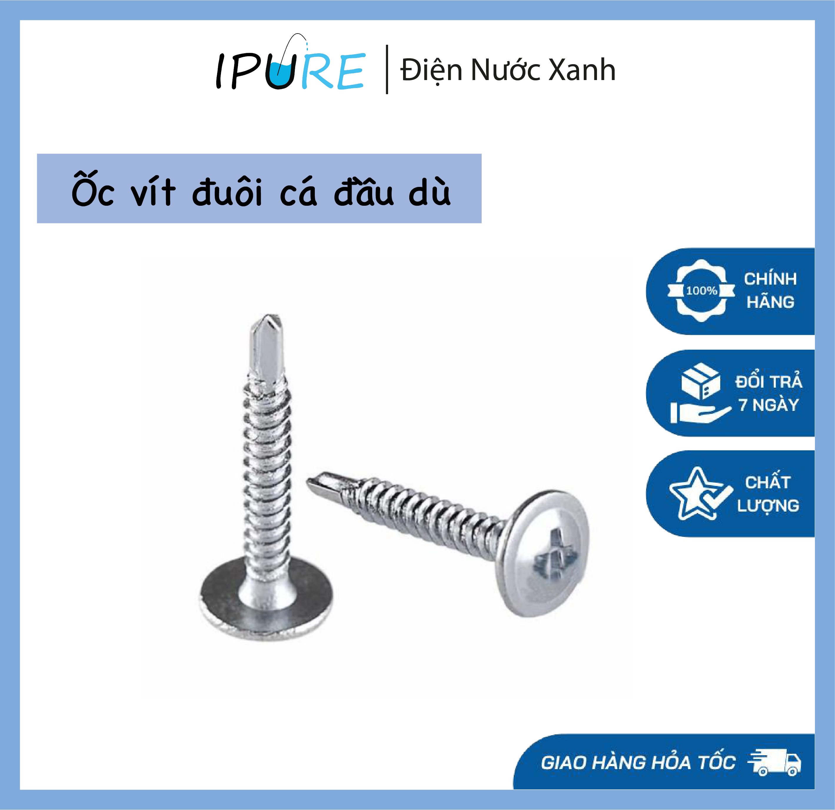 100 con Vít tự khoan đầu dù Ốc vít đuôi cá bake M4 Vít đuôi cá đầu tròn pake