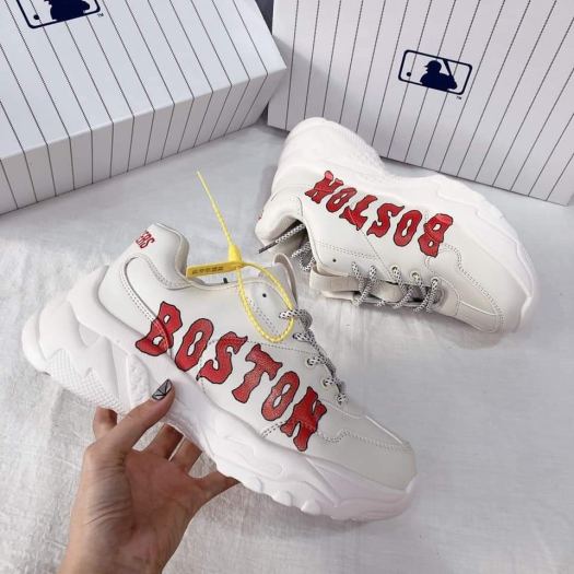 giày sneaker MLB NY Vàng nam nữ full box Giày Thể Thao Tăng Chiều Cao MLB NY Vàng Hot Nhất 2021