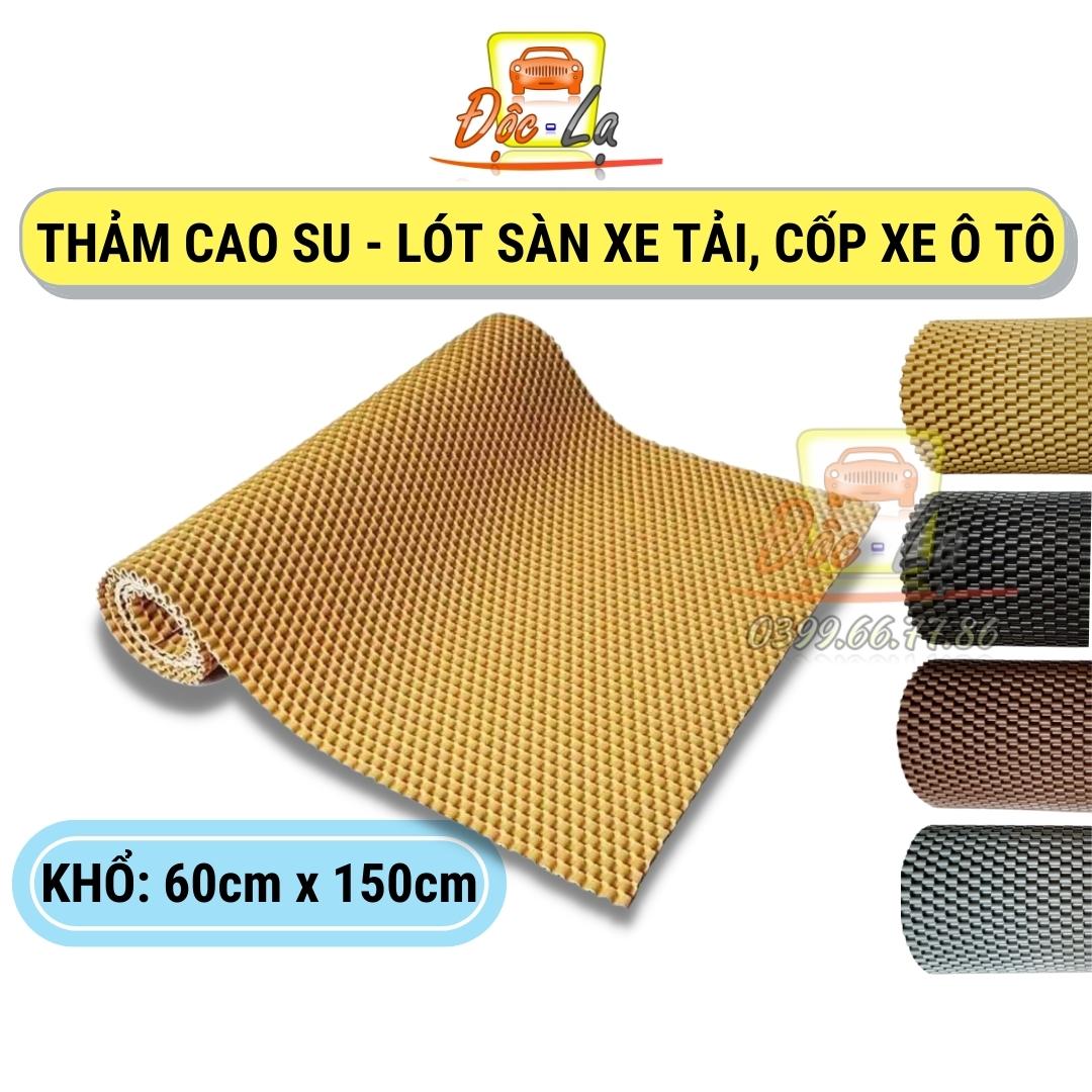 Thảm Lót Sàn Ô Tô Bằng Cao Su - Kích Thước 60cmx150cm - Lót Cốp Ô Tô - Lót Khoang Hành Lý - Lót Sàn Xe - Cao Su Tự Nhiên, Không Mùi, Không Thấm Nước