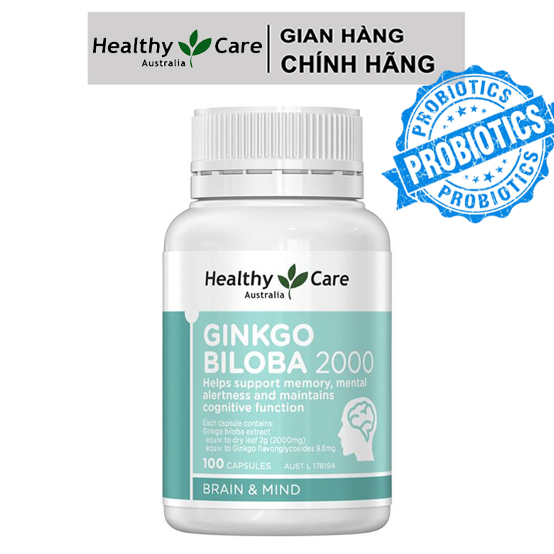 Bổ não Ginkgo Biloba Healthy Care 100v