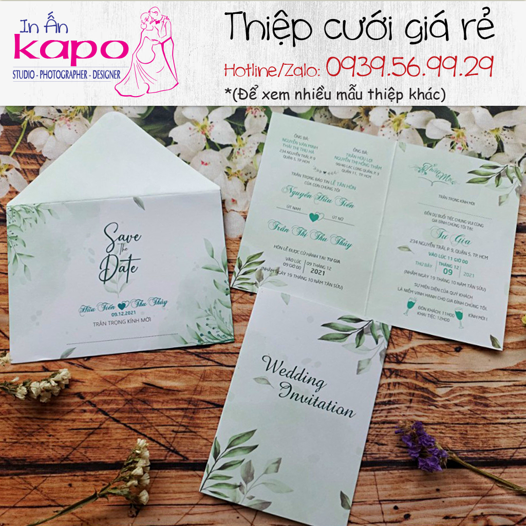 50 thiệp cưới TL-R1056 (Đã bao gồm nội dung in). Vui lòng cung cấp nội dung in sau khi đặt hàng.