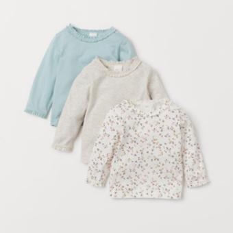 Áo Cotton dài tay HM xuất dư xịn cho bé gái