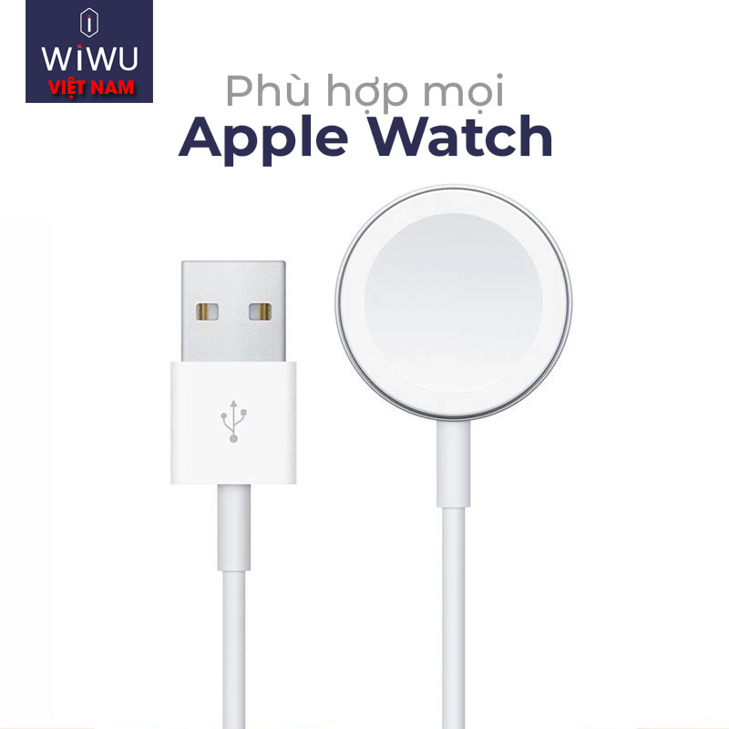 Bộ sạc không dây từ tính wiwu m7 cho apple watch công suất đầu ra tối đa 2,5w