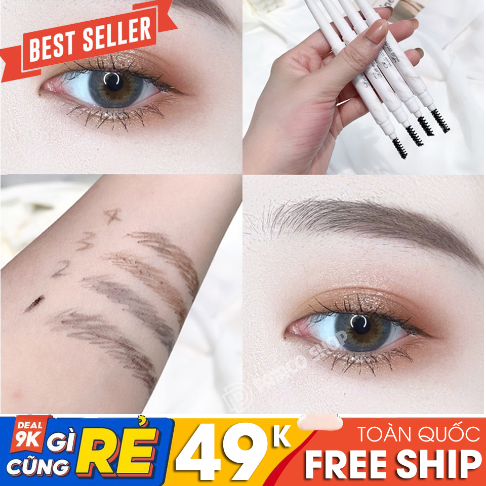 (Top 10 make up) Chì Kẻ Mày 2 đầu Vân Đá Lameila phẩy sợi xé, chống nước lâu trôi Hàng Nội Địa Trung màu tự nhiên thích hợp nhiều màu da DSCKM84