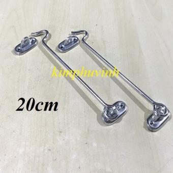 2 BỘ - 20cm MÓC CỬA BẮT VÍT - MÓC CỬA SỔ 2 TẤT - MÓC GIÓ 2T