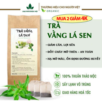 Trà vằng lá sen (Hỗ trợ giảm cân, lợi sữa, giảm cảm giác thèm ăn) - Chợ Thảo Dược Việt