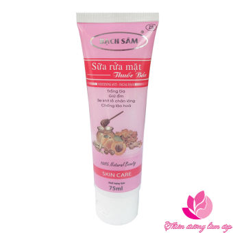 Sữa rửa mặt thuốc bắc trắng da Giữ ẩm Se khít lỗ chân lông Ngăn lão hóa tinh chất BẠCH SÂM (75ml)