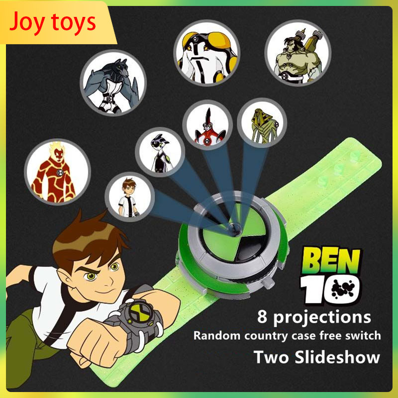 Ben 10 đồ chơi cho bé trai đồ chơi chiếu chuyển thành đồng hồ Omnitrix trẻ em Bộ đồ chơi phim hoạt hình chiếu đồng hồ dạ quang