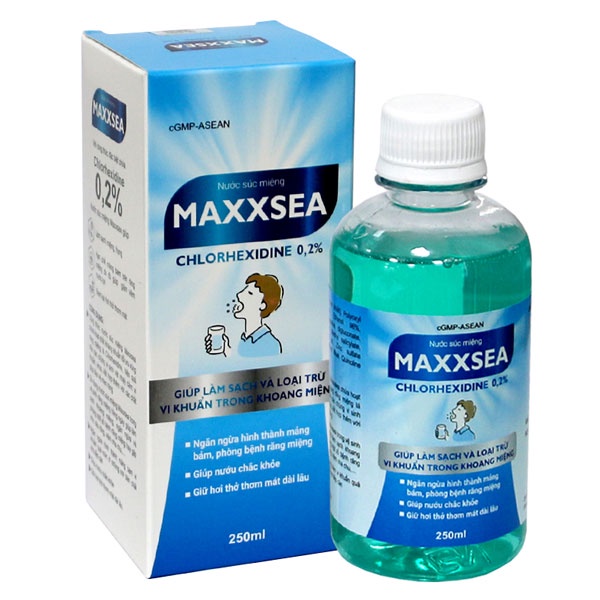 Nước súc miệng Maxxsea giúp làm sạch khoang miệng mảng bám chai 250ml