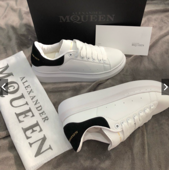 Giày Nam Nữ Mc Queen MCQ Khâu Đế Gót Nhung Đen Dây Lụa Bản Trung Cao Cấp G04