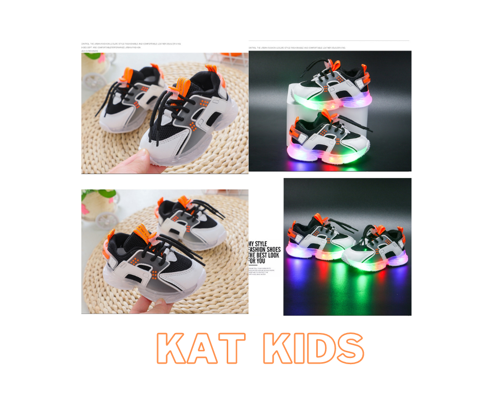 Giày bé trai , giầy thể thao bé trai có đèn led size 21-25 2022-kat kids