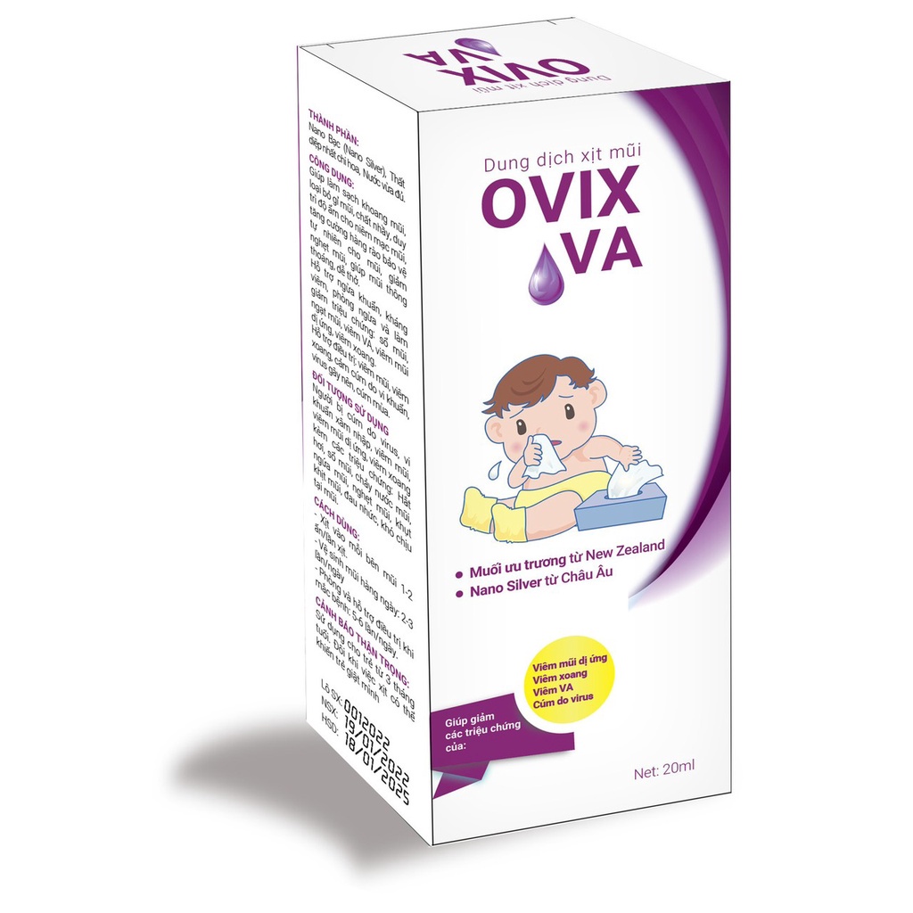 Dung dịch xịt mũi Ovix VA 20ml