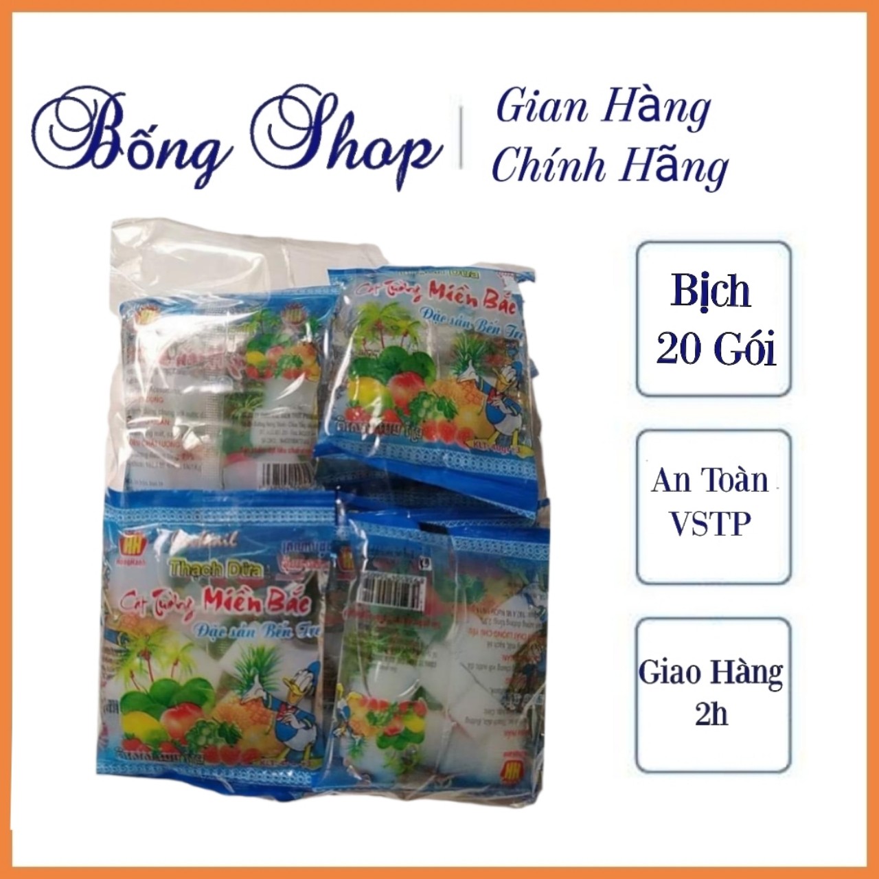 Bịch 20 Gói Thạch Dừa Minh Châu