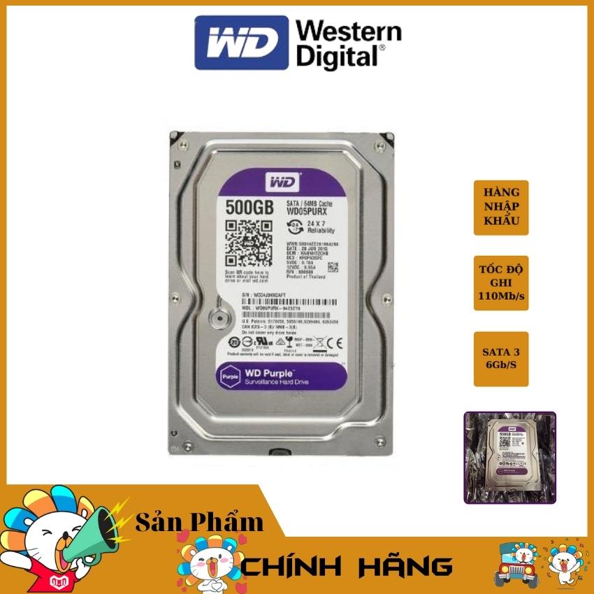 Ổ cứng hdd 500gb , 1000gb western tím hàng chính hãng bảo hành 24 tháng.