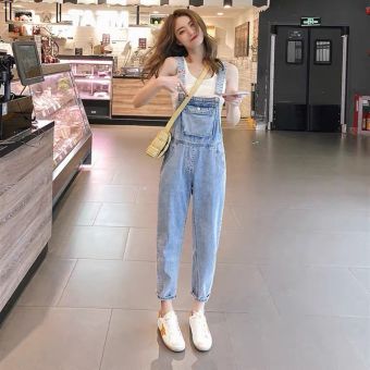 Quần yếm jean dài nữ , lưng cao,dây phối kiểu mới,( size : S,M, L) thời trang PINKY79SHOP d0600