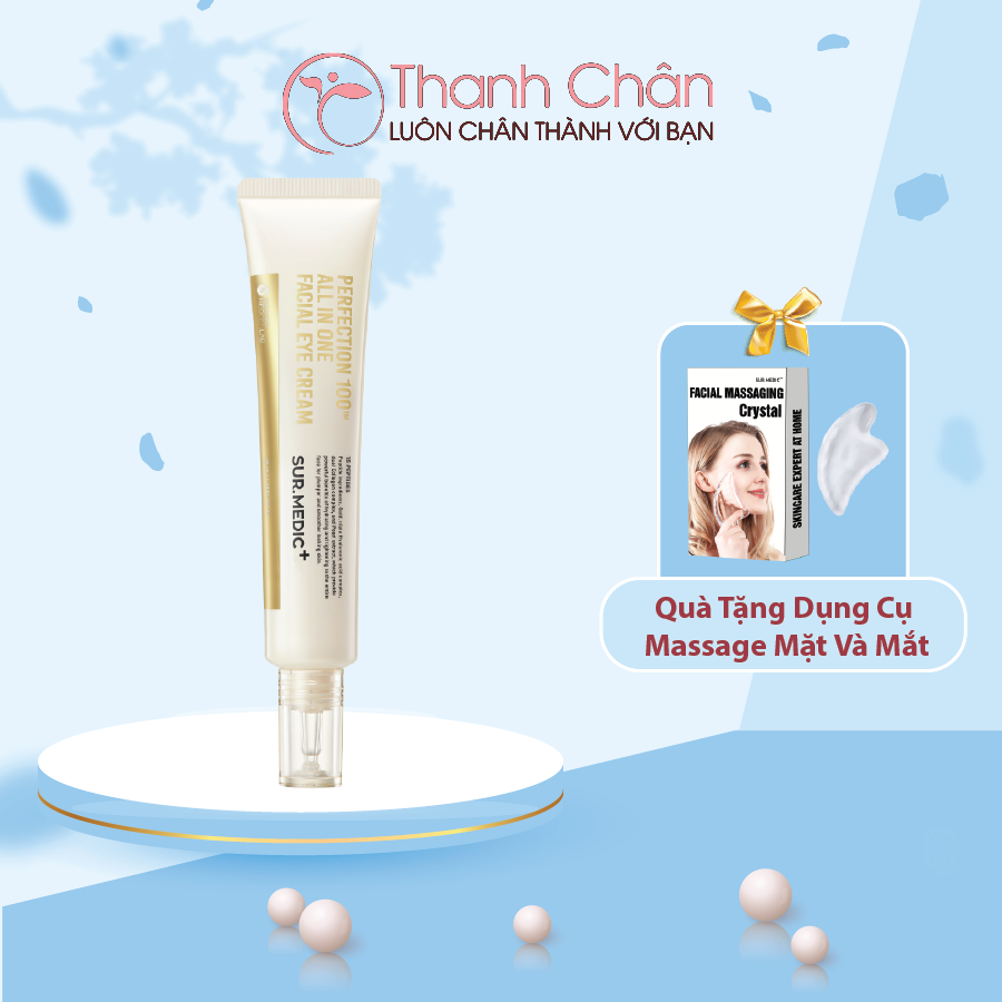 [HCM]Kem Dưỡng Mắt Sur medic Xoá Quần Thâm Chống Lão Hoá Giảm Nhăn Vùng Mắt  Sur.medic Perfection 100 All In One Facial Eye Cream (35ml)