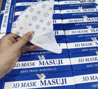 Hộp 50 chiếc khẩu trang 3D mask họa tiết L.V