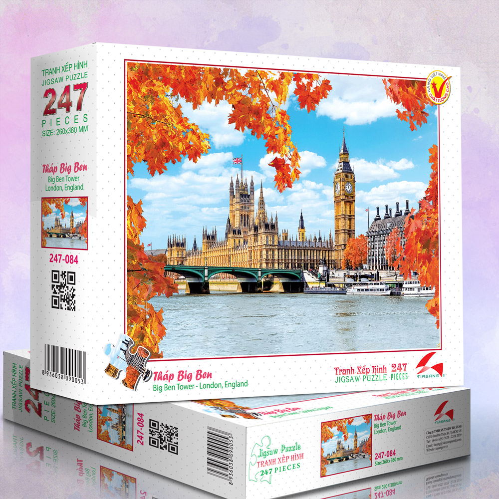 Tranh xếp hình 247 mảnh tia sáng - tháp big ben-msp 247-084