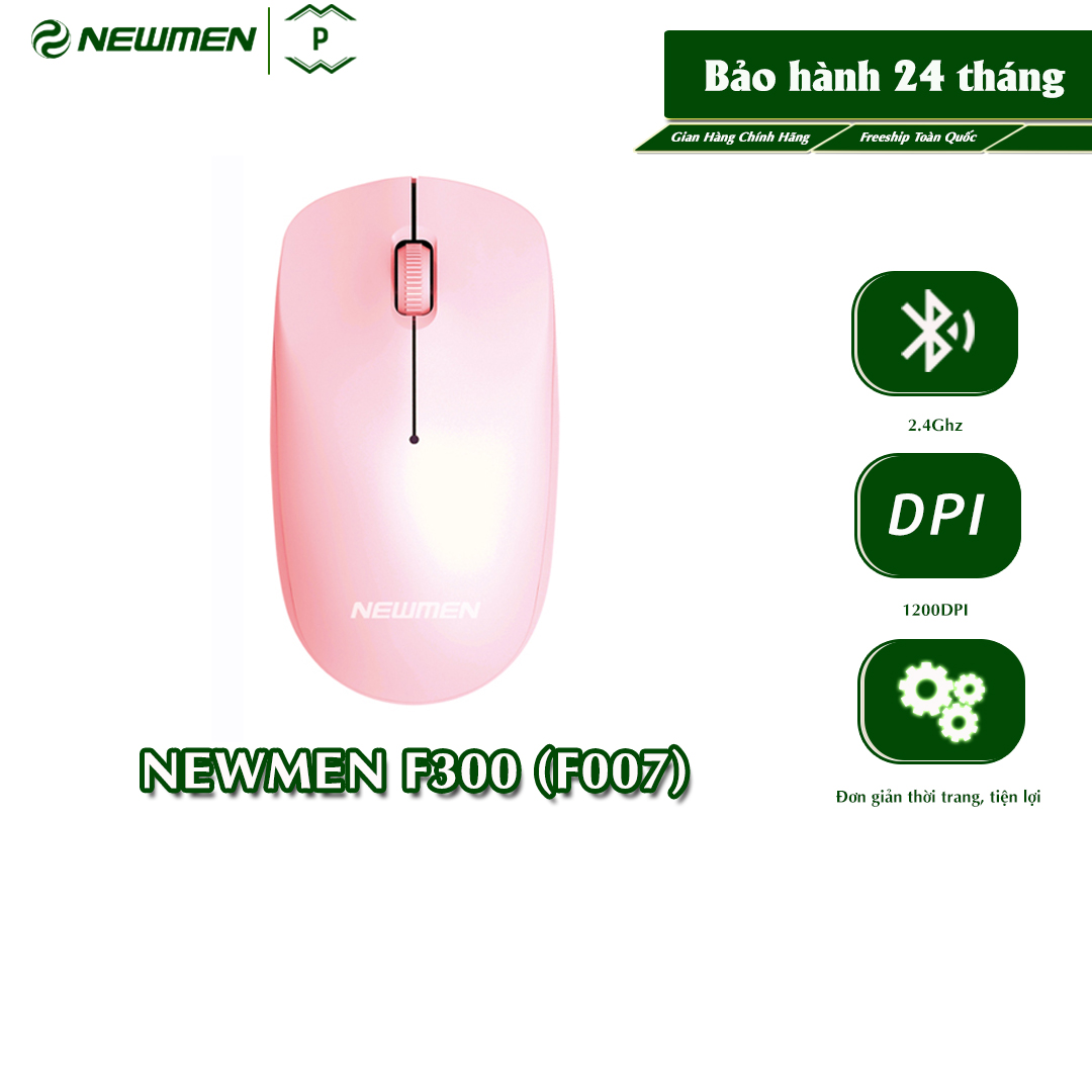 Chuột Máy Tính Không Dây Newmen F300 (F007),Siêu Nhạy Cho Tác Vụ Văn Phòng,Nhỏ Gọn,Sành Điệu-Hàng Chính Hãng,BH 24 Tháng