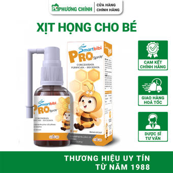Xịt Họng Cho Bé Smartbibi Pro Spray Hỗ Trợ Làm Dịu Họng, Giảm Ho, Tăng Sức Đề Kháng 15ml