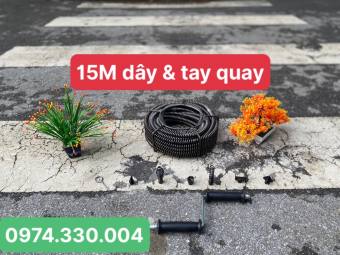 Combo 15m dây thông cống + 6đầu thông + tay quay