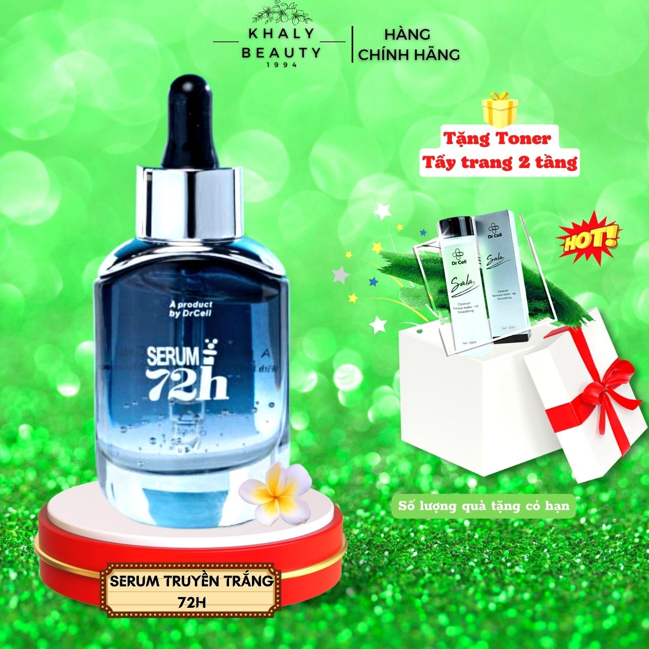 Serum truyền trắng 72h cao cấp Dr cell, giúp dưỡng trắng, phục hồi làn da, trẻ hóa, xóa nếp nhăn, se khít lỗ chân lông, 100% thiên nhiên 30ml, - KHALY BEAUTY
