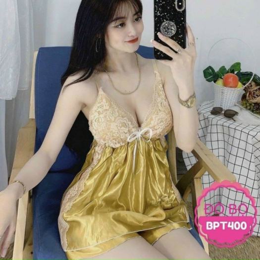 đồ ngủ Sexy vải phi bóng 2 dây quyến rũ Freesize dưới 60kg