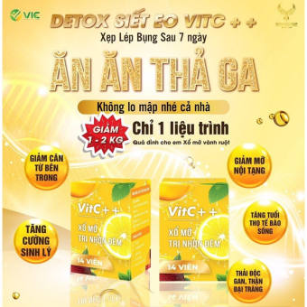KẸO SIẾT EO HUỶ MỠ VIT-C  / DETOX MỠ BỤNG VITC / GIẢM CÂN VIT C CHÍNH HÃNG