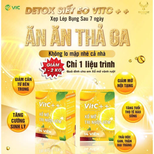 KẸO SIẾT EO HUỶ MỠ VIT-C  / DETOX MỠ BỤNG VITC / GIẢM CÂN VIT C CHÍNH HÃNG